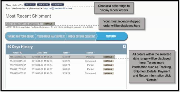 My order does not show in my Order History – Customer Help Desk